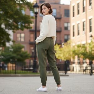 Banana Republic Women Military Jogger Cargo Pants Army Olive Green Sz S Trousers